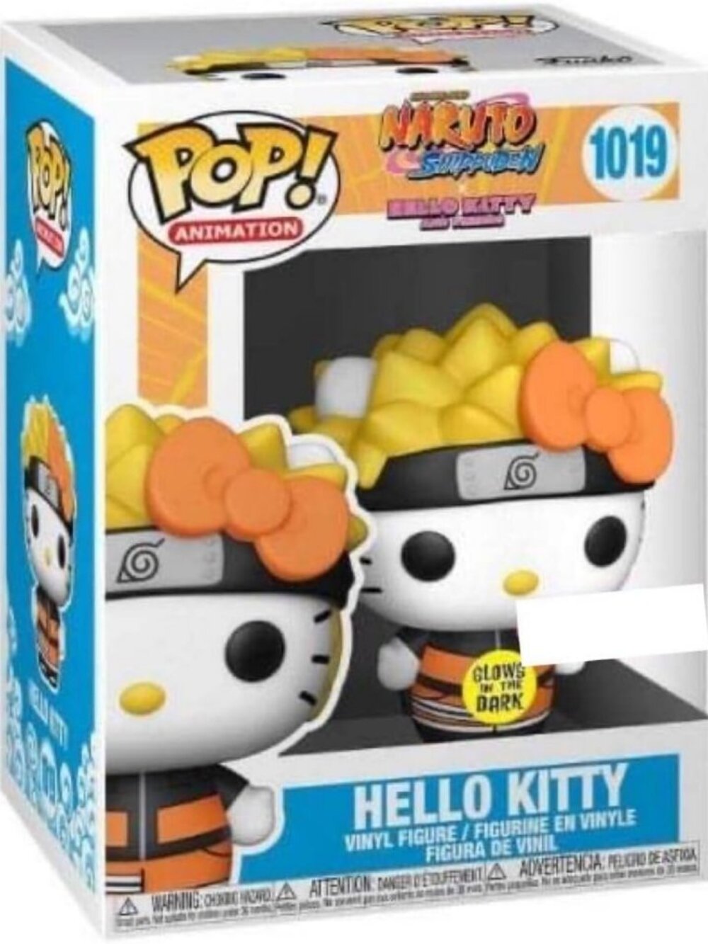 Glow in The Dark Hello Kitty x Naruto Funko Pop #1019 - Collectible Animation
